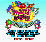 Puzzle Bobble Millennium (Japan) Title Screen